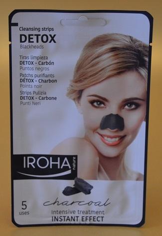 Tiras de Limpieza “Detox – Carbón” de IROHA NATURE – para eliminar los puntos negros de la nariz