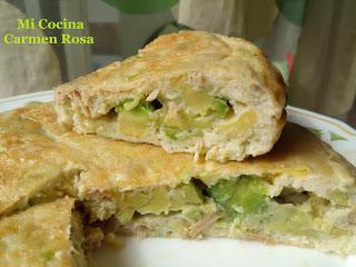 TORTILLA DE AGUACATE Y ATUN