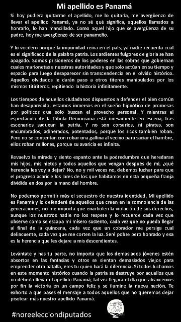 Mi apellido es Panamá