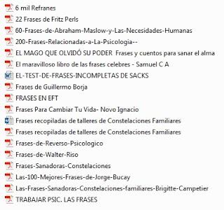 TRABAJAR PSIC. LAS FRASES