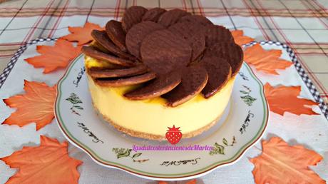 Tarta de Natillas y Galletas de Chocolate