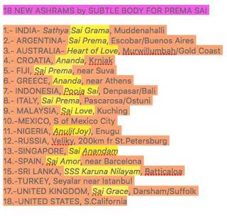 LO QUE SWAMI HA DICHO ACERCA DE LOS NUEVOS ASHRAMS