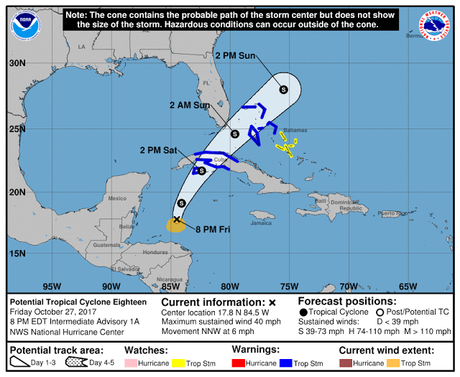 Tormenta amenaza Cuba, cuando comienza a reponerse de Irma.