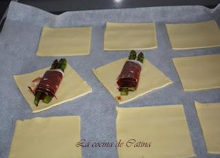 Pañuelos de espárragos y jamón Pañuelos de espárragos y jamón