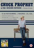 Concierto de Chuck Prophet & The Mission Express y Curse of Lono en Sala el Sol