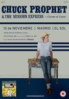 Concierto de Chuck Prophet & The Mission Express y Curse of Lono en Sala el Sol