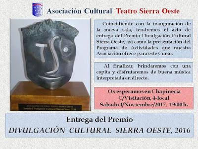 La nueva sala de la Asociación Cultural Teatro Sierra Oeste, lista para su estreno