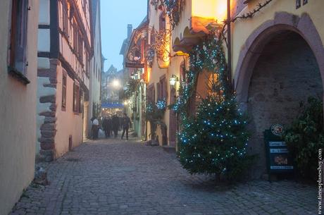 Alsacia Riquewihr noche