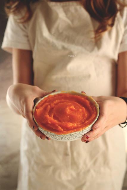 Crema de calabaza. jengibre y tomillo, recetas de otoño