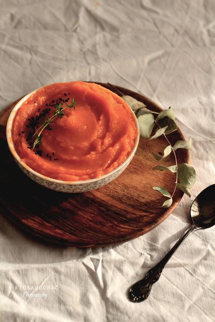 Crema de calabaza. jengibre y tomillo, recetas de otoño