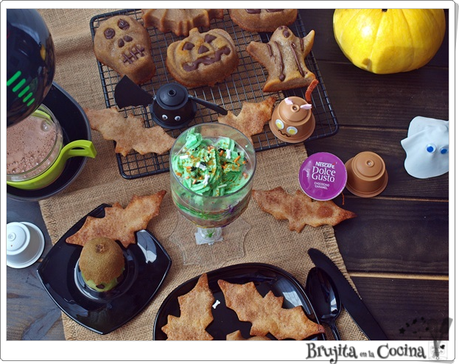 Desayuno halloween (Bizcocho calabaza y chocolate) #CreativeBreakfast