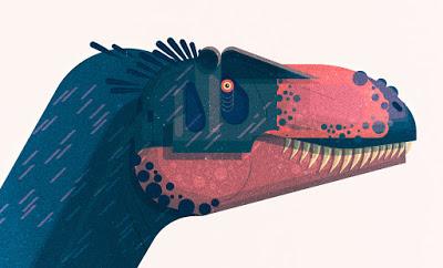Dinosaurios en Lonely Planet por James Gilleard