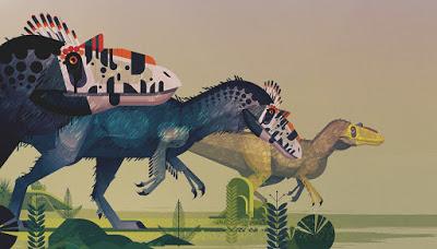 Dinosaurios en Lonely Planet por James Gilleard