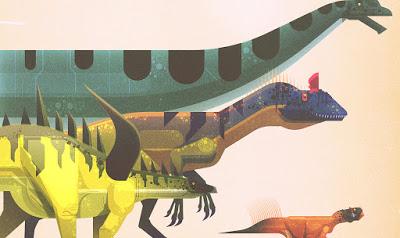 Dinosaurios en Lonely Planet por James Gilleard