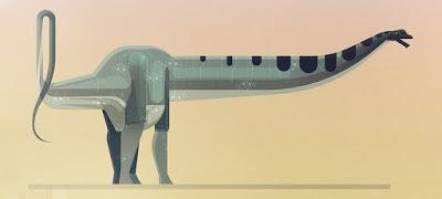 Dinosaurios en Lonely Planet por James Gilleard