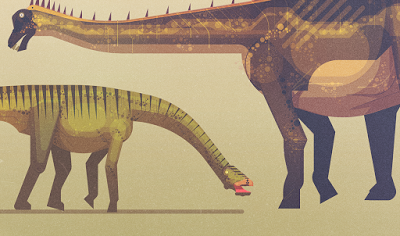 Dinosaurios en Lonely Planet por James Gilleard