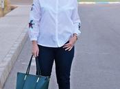 Camisa mangas bordadas