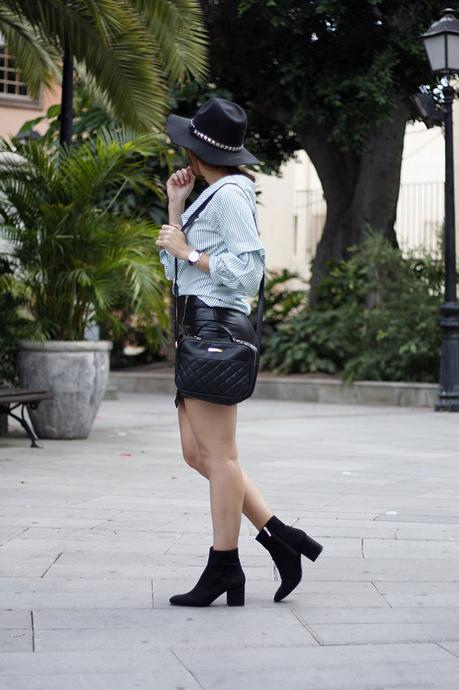 Camisa verde de rayas