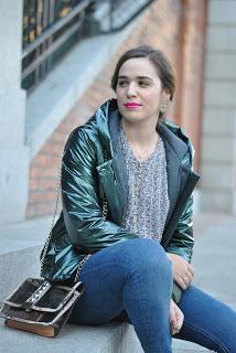 Green metallic bomber