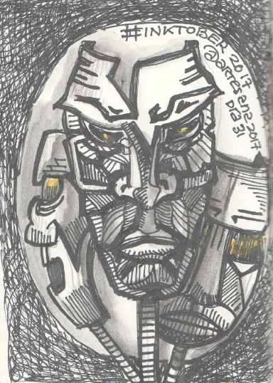 #Inktober2017 Reto 31  MASK / MÁSCARA