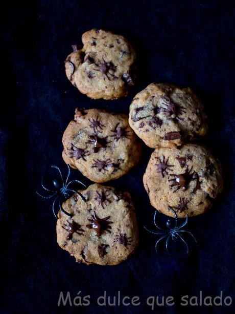 Cookies con arañas. Receta de Halloween Cookies con arañas. Receta de Halloween