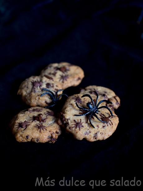 Cookies con arañas. Receta de Halloween Cookies con arañas. Receta de Halloween
