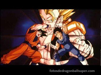 goku y vegeta se fusionan en vegetto llama