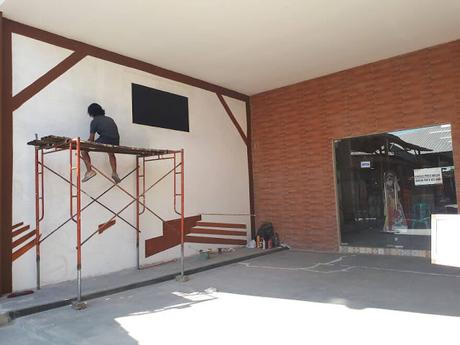 Arte 3D un puente pintado sobre las nubes