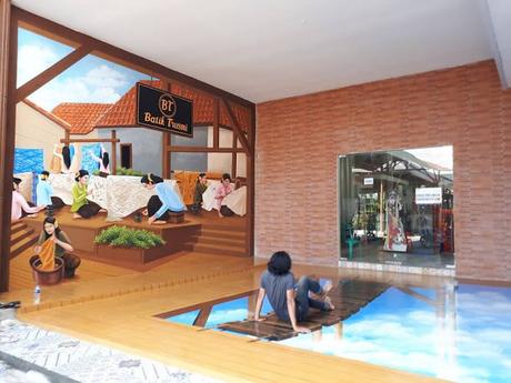 Arte 3D un puente pintado sobre las nubes