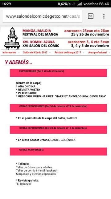 XVI edición del Salón del Cómic de Getxo/Getxoko Komiki Azoka