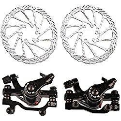 MyArmor freno de disco mecánico para bicicleta de montaña (f-160 mm/r-140 mm & f-180 mm/r-160 mm) + G3 rotores de 160 mm