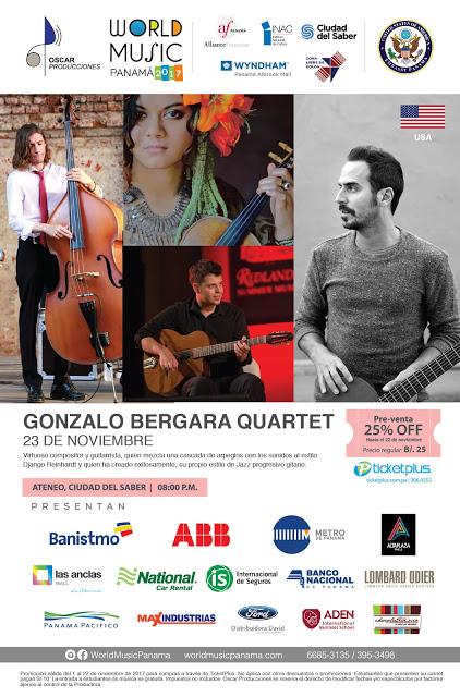 ¡Gonzalo Bergara Quartet nuevamente en Panamá!