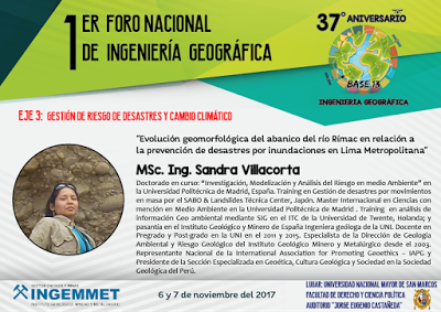MSC. Sandra Villacorta presentará investigación geomorfológica sobre el río Rímac en la UNMSM