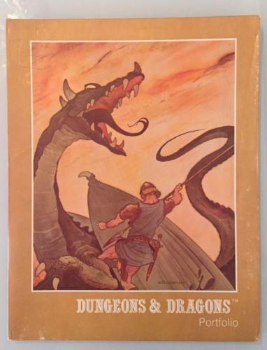 Portafolios y otros productos de papelería de D&D (80's)