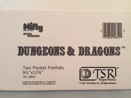Portafolios y otros productos de papelería de D&D (80's)