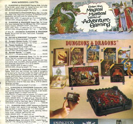 Portafolios y otros productos de papelería de D&D (80's)