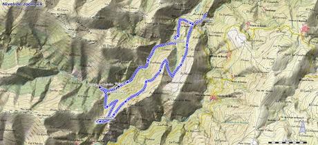 Ruta de POMAR DE LAS MONTAÑAS desde BESULLO, Cangas del Narcea Mapa de la ruta de Pomar de las Montañas