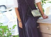 vestido largo gris plomo