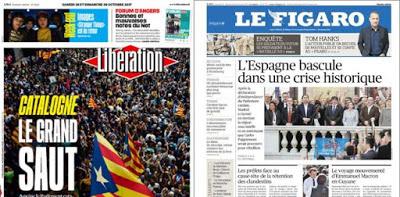 Catalunya protagoniza las portadas de la prensa internacional. Catalunya protagoniza las portadas de la prensa internacional.