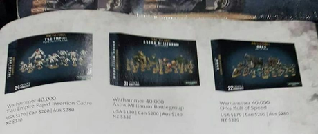 Precios de los pack de W40K mas claros