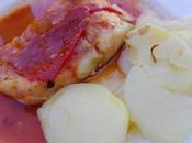 Bacalao confitado salsa piquillos patatas
