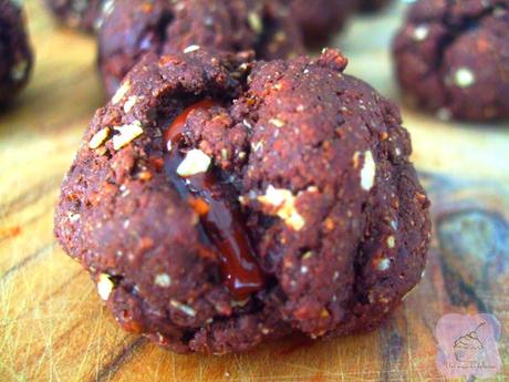 Galletas de centeno copos de avena y chocolate negro