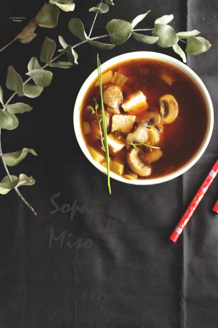 Sopa Miso, receta vegana