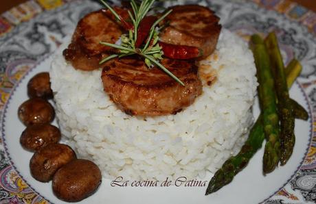 Carne marinada con miso