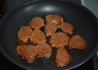 Carne marinada con miso