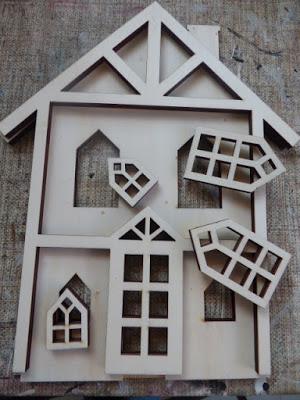 Conjunto casita navideña