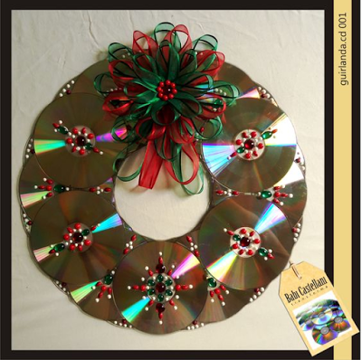 15 Hermosos adornos navideños realizados con cds reciclados 15 Hermosos adornos navideños realizados con cds reciclados