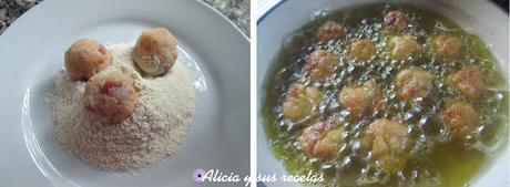 ALBÓNDIGAS DE RAPE Y JAMÓN SERRANO EN SALSA DE AZAFRÁN