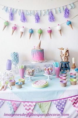 mesas decorativas para fiestas infantiles rosa