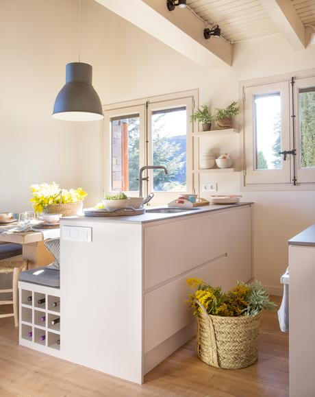 00455391 O. Cocina con office con bancos y botelleros 00455391 O